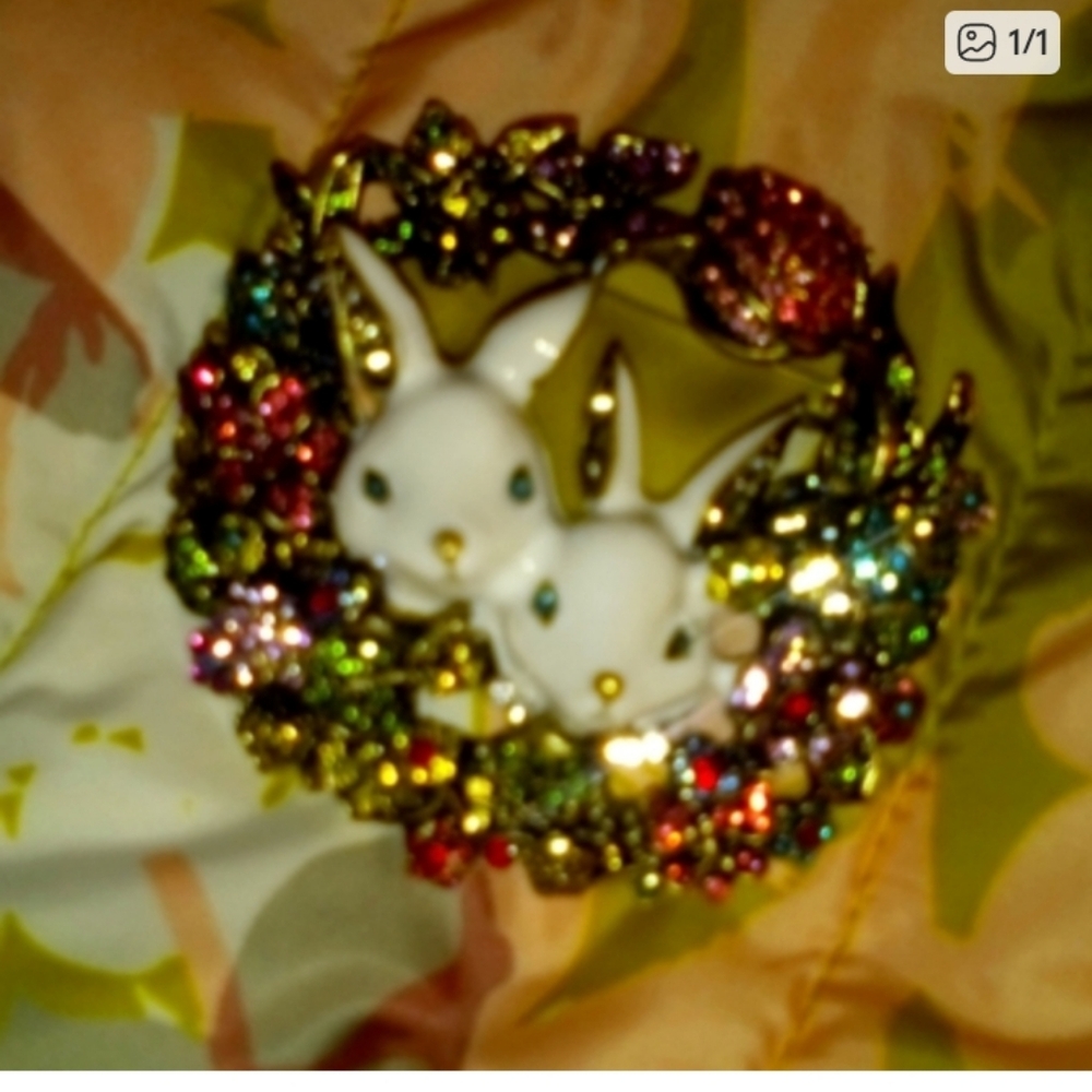 Colorful Bunny Brooch